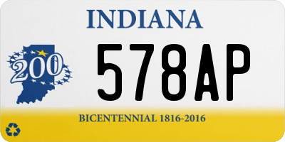 IN license plate 578AP