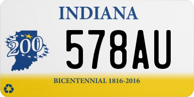 IN license plate 578AU