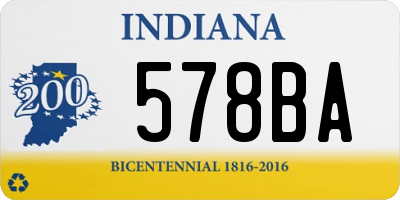 IN license plate 578BA