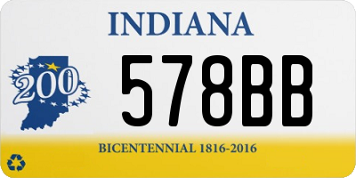 IN license plate 578BB