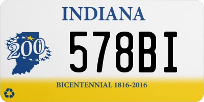 IN license plate 578BI