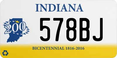 IN license plate 578BJ