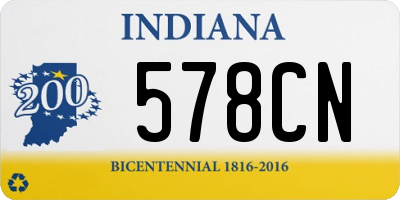 IN license plate 578CN