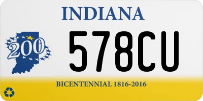 IN license plate 578CU