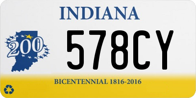 IN license plate 578CY