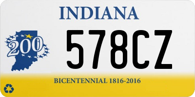 IN license plate 578CZ