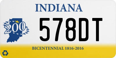 IN license plate 578DT