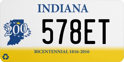 IN license plate 578ET