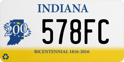 IN license plate 578FC