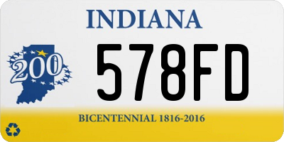 IN license plate 578FD