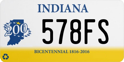 IN license plate 578FS