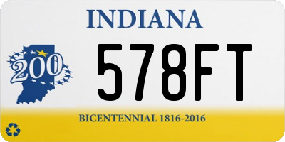 IN license plate 578FT