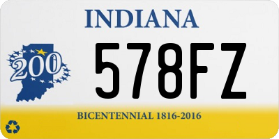 IN license plate 578FZ