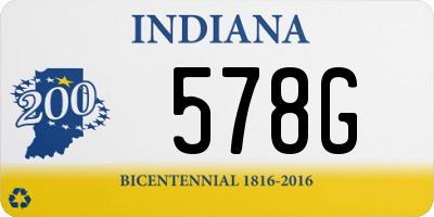 IN license plate 578G