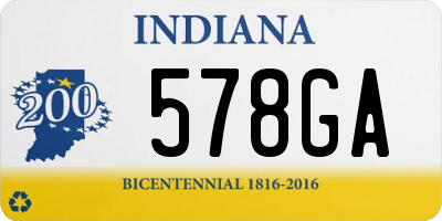 IN license plate 578GA