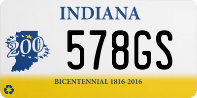 IN license plate 578GS