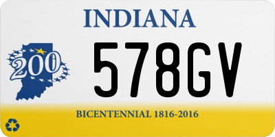 IN license plate 578GV