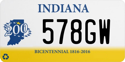 IN license plate 578GW