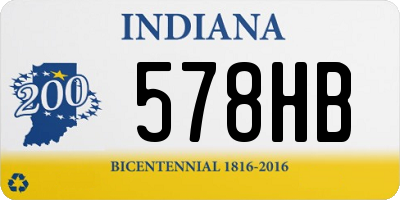 IN license plate 578HB