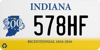 IN license plate 578HF