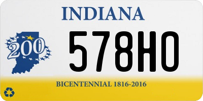 IN license plate 578HO