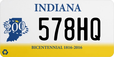 IN license plate 578HQ