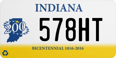 IN license plate 578HT