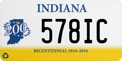 IN license plate 578IC
