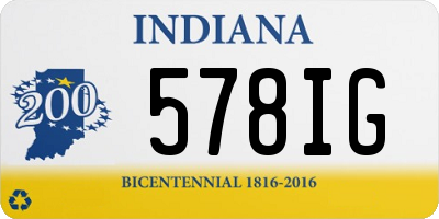 IN license plate 578IG