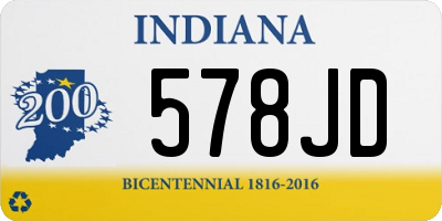 IN license plate 578JD