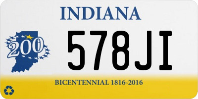 IN license plate 578JI