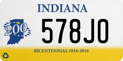 IN license plate 578JO