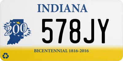 IN license plate 578JY