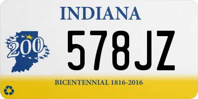 IN license plate 578JZ