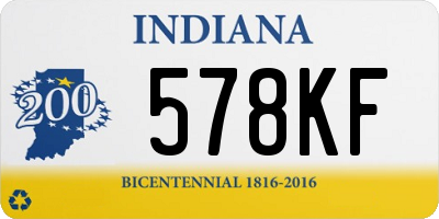 IN license plate 578KF