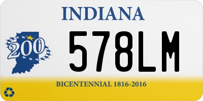 IN license plate 578LM