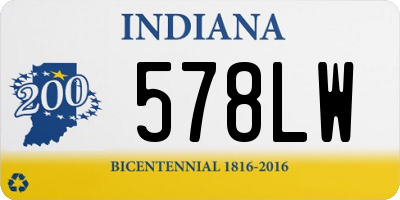 IN license plate 578LW