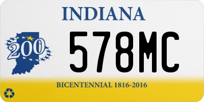 IN license plate 578MC