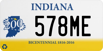 IN license plate 578ME