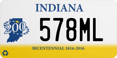 IN license plate 578ML