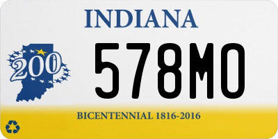 IN license plate 578MO