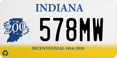 IN license plate 578MW