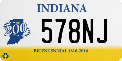 IN license plate 578NJ