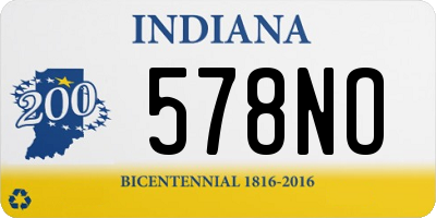 IN license plate 578NO