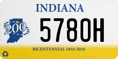 IN license plate 578OH