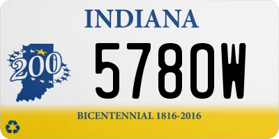 IN license plate 578OW