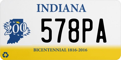 IN license plate 578PA