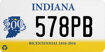 IN license plate 578PB