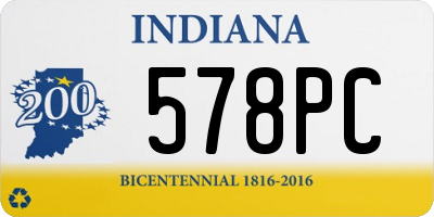 IN license plate 578PC