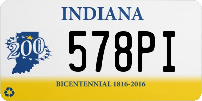 IN license plate 578PI